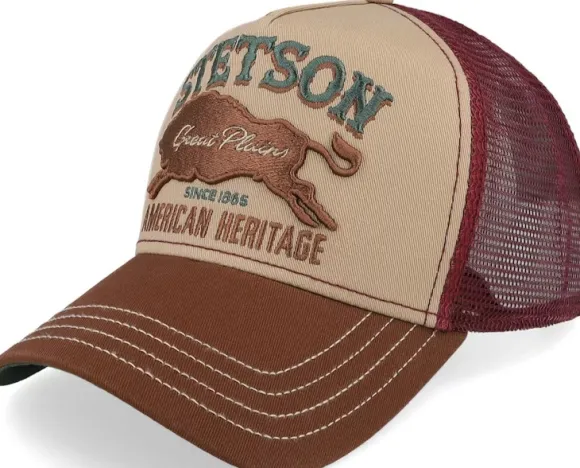 Stetson Trucker Cap Great Plains Brown/Wine