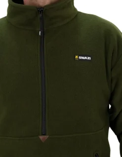 Swazi Doughroaster fleecepusero, tummanvihreä