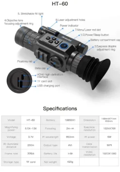 Sytong HT-60 Digital Night Vision Scope pimeänäkölaite