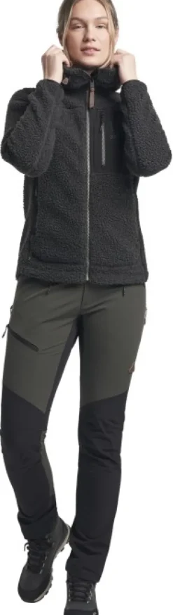 Tenson Himalaya Teddy Fleece Hood naisten fleecetakki, Pirate Black