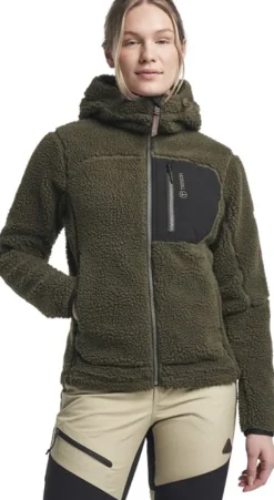 Tenson Himalaya Teddy Fleece Hood naisten fleecetakki, Grape leaf