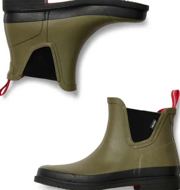 Tretorn Eva naisten matalat kumisaappaat, vihreä/musta