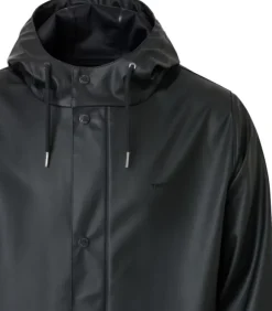 Tretorn Wings Long Rain Jacket Unisex sadetakki, Jet Black