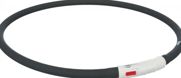 Trixie Flash Light Ring USB valopanta, XS - XL, musta