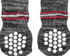 Trixie -koirantossut liukuesteillä, XS-S, harmaat, 2 kpl