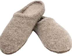 Ulle Mohair Seamless Unisex villatohvelit, Beige Melange