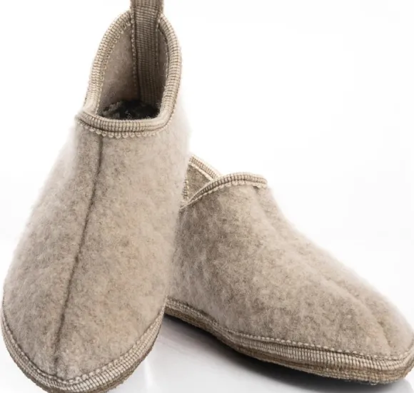 Ulle Orignal Cottage naisten villatohvelit, vaaleanbeige