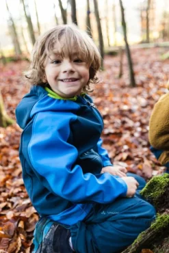 Vaude Kids Rondane Jacket IV lasten softshell-takki, Crocus/Dark Sea