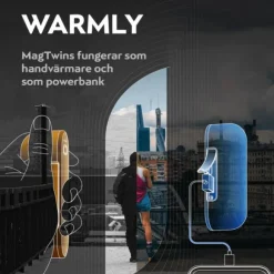 Warmly käsienlämmitin / akkupankki, sininen