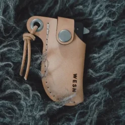 WESN Microblade Leather Sheath tuppi, musta