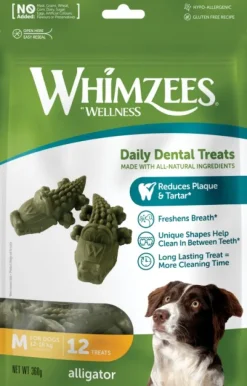 Whimzees Alligator M hammashoitoherkku, 12 kpl
