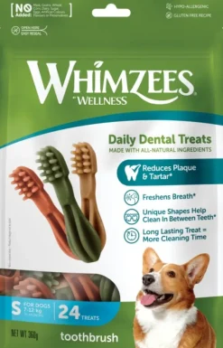 Whimzees Toothbrush Star S hammashoitoherkku, 24 kpl