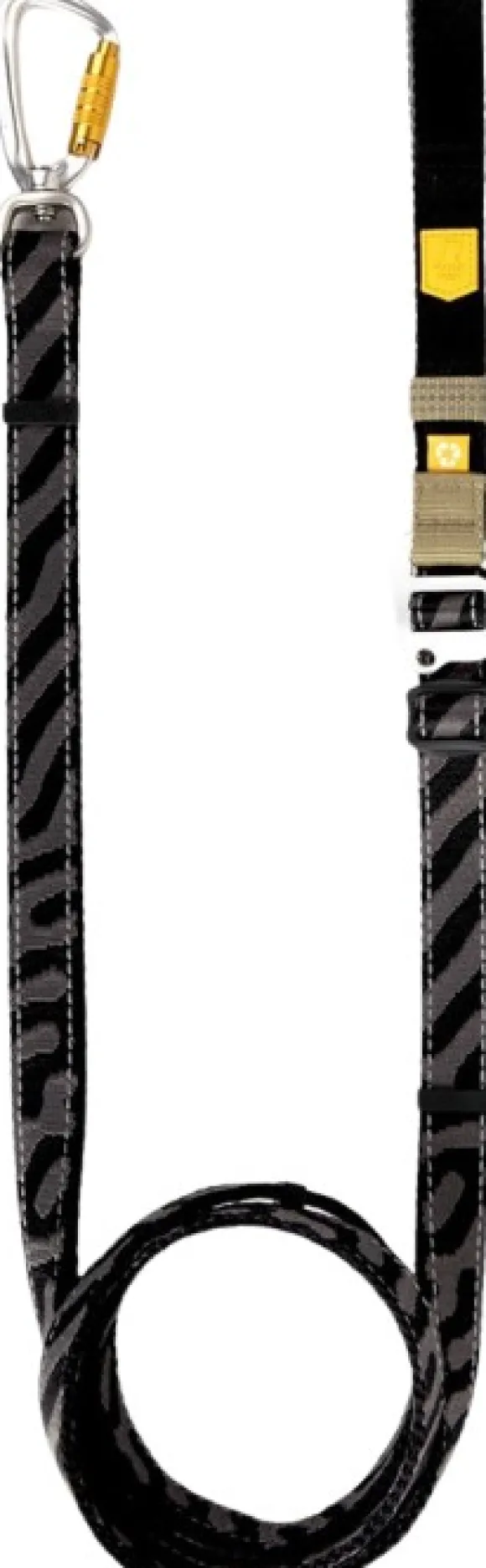 Woolly Wolf Roam Adjustable Leash monitoimihihna, musta