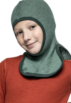 Woolpower Kids Balaclava 200 lasten kypärämyssy, vihreä