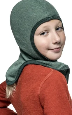 Woolpower Kids Balaclava 200 lasten kypärämyssy, vihreä