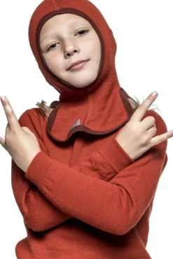 Woolpower Kids Balaclava 200 lasten kypärämyssy, punainen