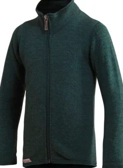 Woolpower Kids Full Zip Jacket 400 lasten merinovillatakki, vihreä
