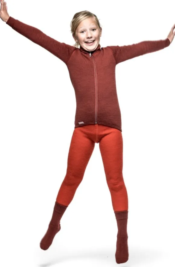 Woolpower Kids Full Zip Jacket 400 lasten merinovillatakki, punainen