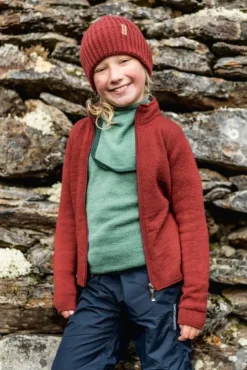 Woolpower Kids Full Zip Jacket 400 lasten merinovillatakki, punainen
