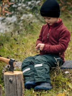 Woolpower Kids Full Zip Jacket 400 lasten merinovillatakki, punainen