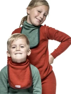 Woolpower Kids Mock Turtleneck 200 lasten merinovillakauluri, vihreä