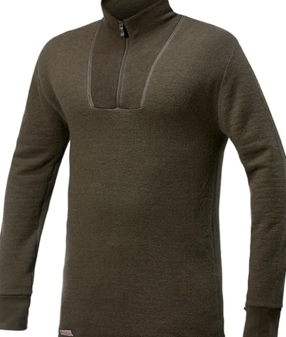 Woolpower Zip Turtleneck 400 Unisex Pine Green