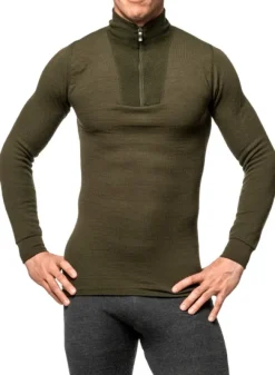 Woolpower Zip Turtleneck 200 Unisex Pine Green