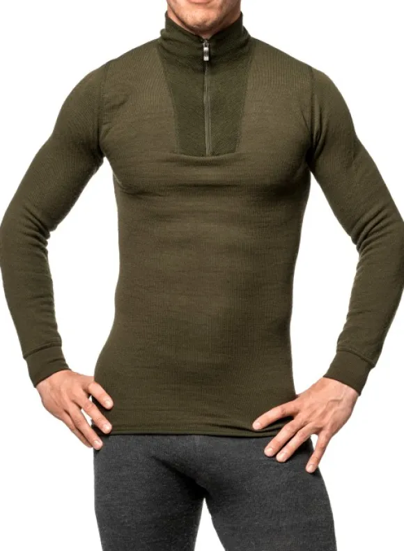 Woolpower Zip Turtleneck 200 Unisex Pine Green