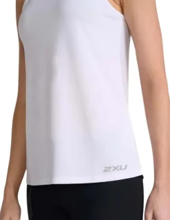 2XUAero Singlet naisten heijastava toppi, valkoinen